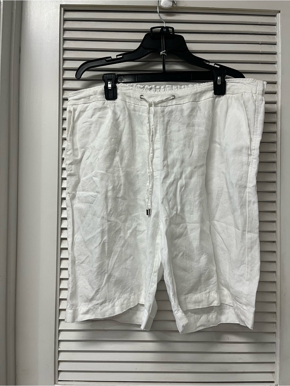 CHICO✨16us✨White Linen Drawstring Shorts